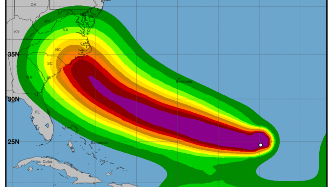 hurricane_florence_projection Hurricane Florence Projected Path