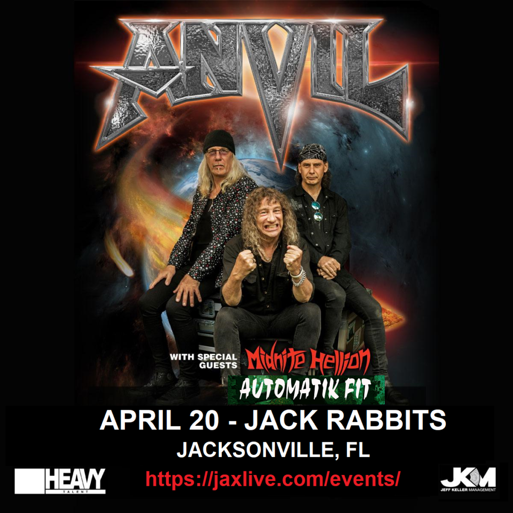 Anvil show at Jack Rabbits Jacksonville - Midnite Hellion + Automatik Fit