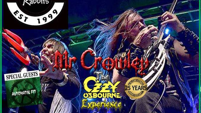 Mr Crowly The Ozzy Experience at Jack Rabbits on March 17